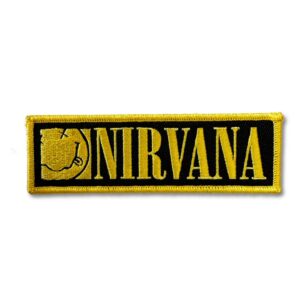 Nirvana Rectangle Smiley Embroidered Patch