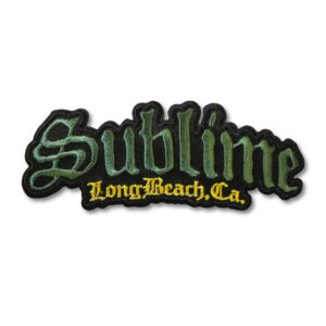 Sublime Long Beach Green and Yellow Embroidered Patch