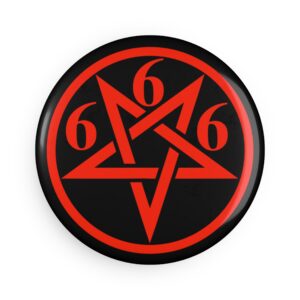 666 Button Magnet - Round