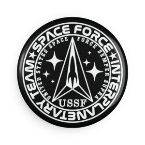 Space Force Interplanetary Team Button Magnet - Round