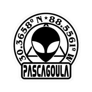 Pascagoula Alien Kiss-Cut Stickers