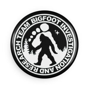 Bigfoot Investigation And Research Button Magnet - Round
