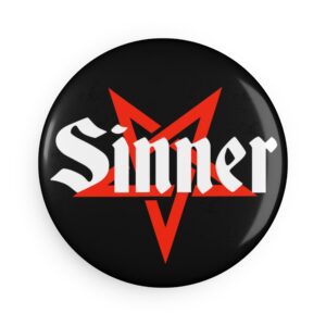 Sinner Pentagram Button Magnet - Round