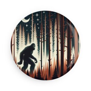 Bigfoot Forrest Button Magnet - Round